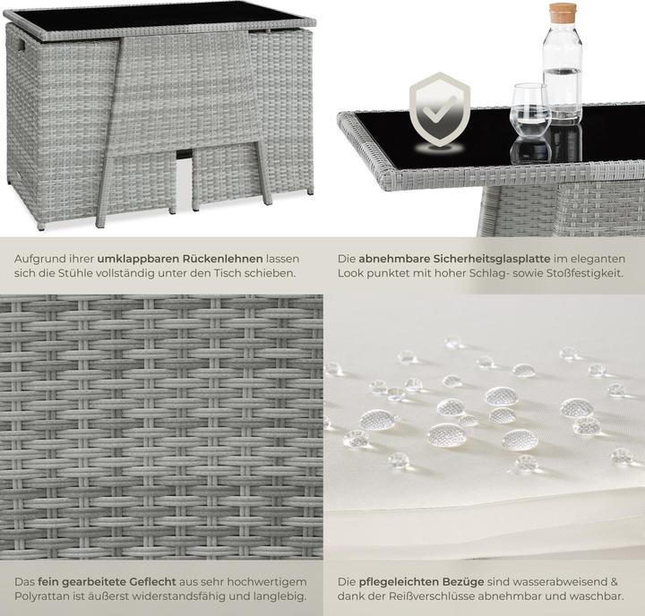Immagine prodotto tectake Salottino in rattan Losanna