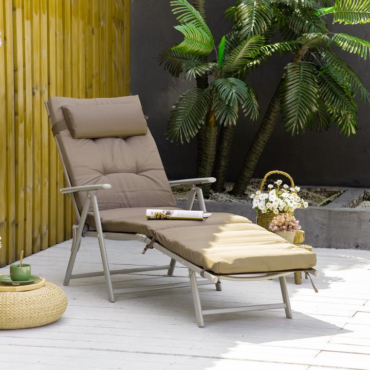 Image du produit Outsunny Bain de soleil avec coussin (180 cm)