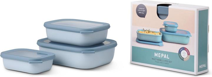 Actual product image Rosti Mepal Mepal - Cirqula Low Rect Bowl Set -Nordic Blue (14595) (3.50 l)