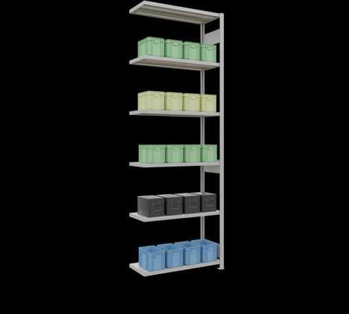 Actual product image Schulte Lagertechnik MULTIplus250 boltless add-on bay system with length bolts