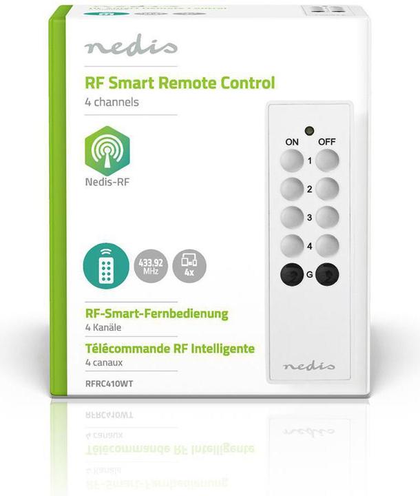 Actual product image Nedis RF remote control | 4 channels | Programmable buttons (Universal remote control, Radio Frequency (RF))