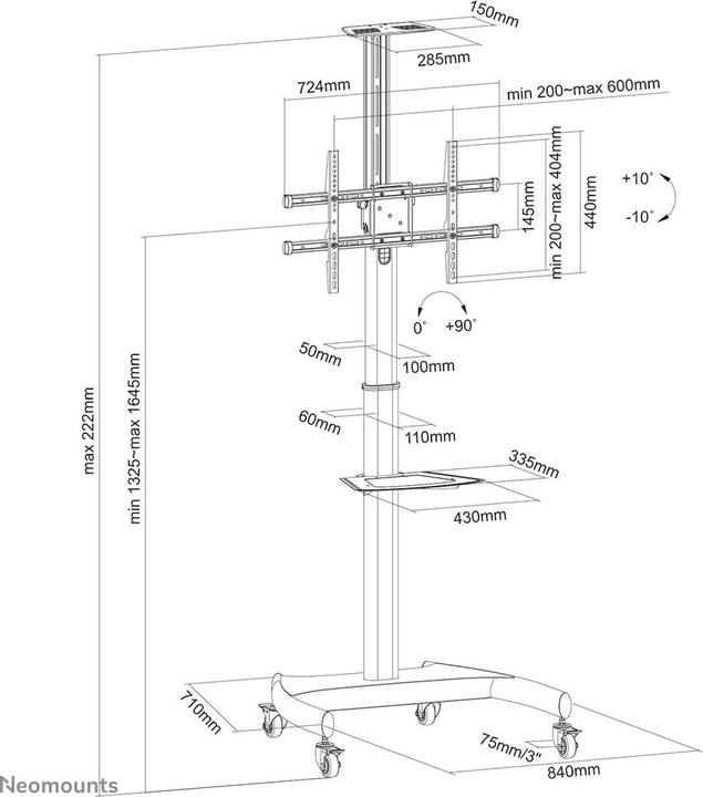 Actual product image Neomounts PLASMA-M1900E (Universal, 70", 50 kg)