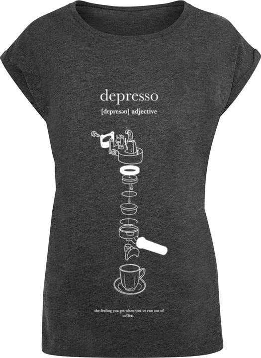 Actual product image Mister Tee MisterTee Ladies Depresso Extended Shoulder Tee - 174691 (M)