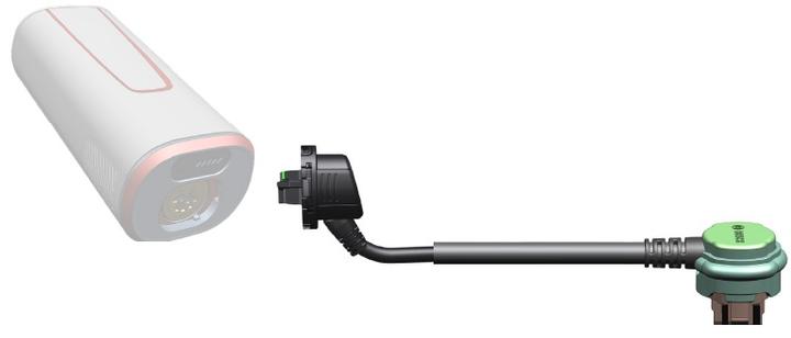 Produktbild Bosch eBike Bosch Kabelsatz PowerMore 300mm BCH3923 Kabelführung Richtung Akkuhalter schwarz