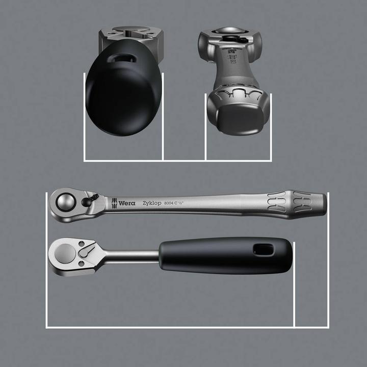 Produktbild Wera 8100 SC 8 Zyklop Metal-Knarrensatz (19 mm, 12 mm, 14 mm, 16 mm, 10  mm, 18 mm, 17 mm, 11 mm, 15 mm, 13 mm)
