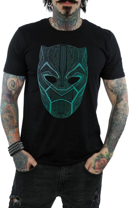 Actual product image Mens Black Panther Tribal Mask T-Shirt (XXL)