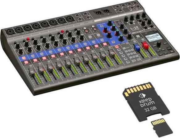 Actual product image Zoom L-12 LiveTrak digital mixing console with memory card (Studio- and Livemixer)