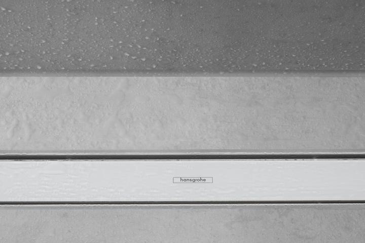 Actual product image hansgrohe HG shower channel RainDrain Match with height-adjustable frame 700mm white (700 mm)
