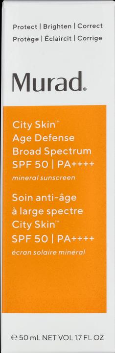 Actual product image Murad City Skin Age Defense Sunscreen SPF 50 I PA++++ 50 ml (Sun cream face, SPF 50, 50 ml)