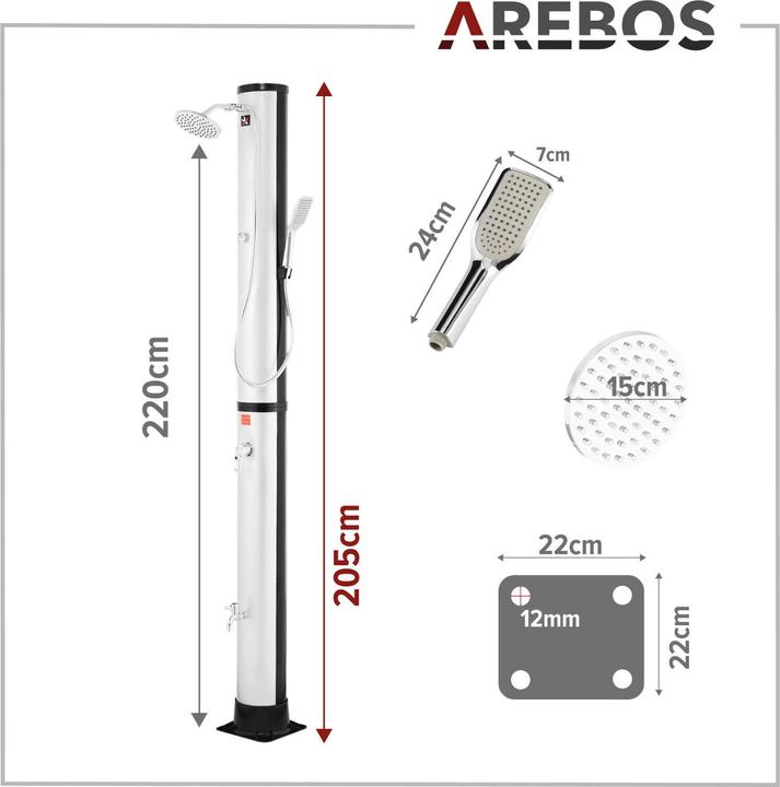 Produktbild Arebos Solardusche