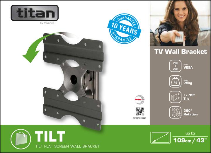 Produktbild Titan Bti 8020 (Wand, 43", 25 kg)