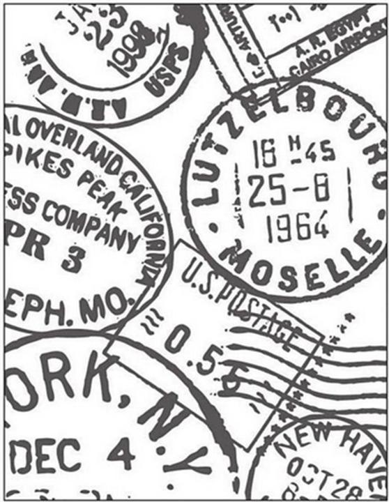 Produktbild Creativ Company Prägeschablone 11 x 14 cm, Post-Stempel