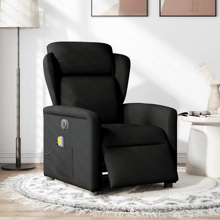 Image du produit VidaXL Fauteuil de massage électrique noir tissu