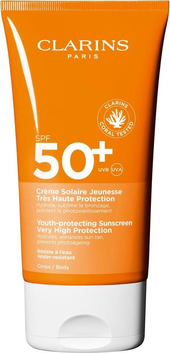 Clarins Solaires Crême pour le Corps Sun Protection Factor 50 + (re) (Sonnencreme, SPF 50, 150 ml)