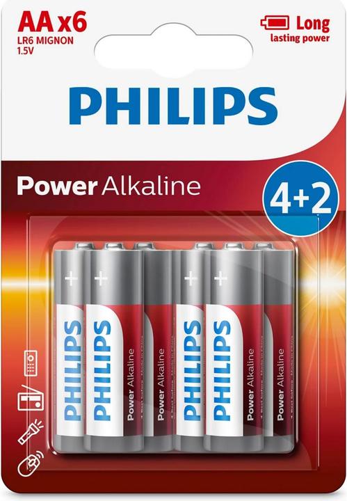 Image du produit Philips Power Alkaline (6) LR6P6BP/10 (6 pcs, AA)