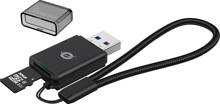 Image du produit Conceptronic Lecteur de cartes USB-A -> Micro SD/TF 3.0 noir (USB)