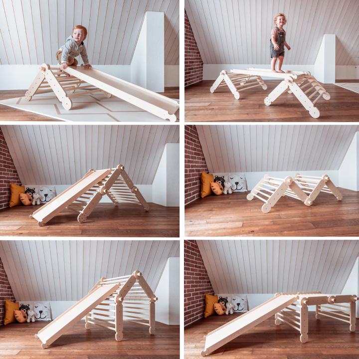 Produktbild Müggi Wandelbares Pikler Kletterdreieck Set mit Rutsche