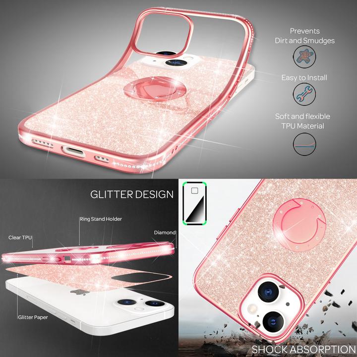 Immagine prodotto Nalia Anello Glitter Silicone Cover (Apple iPhone 13)