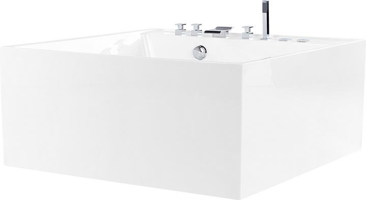 Produktbild Beliani Whirlpool Badewanne freistehend weiss quadratisch 130 x 130 cm TAHUA (339 l, 130 cm)