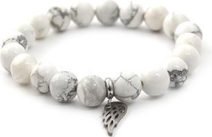 Actual product image Beneto Bead bracelet made of white howlite MINK30 / 17
