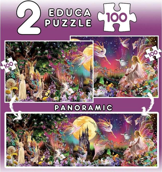 Produktbild Educa Feen-Triptychon 2x100 Teile Puzzle (100 Teile)