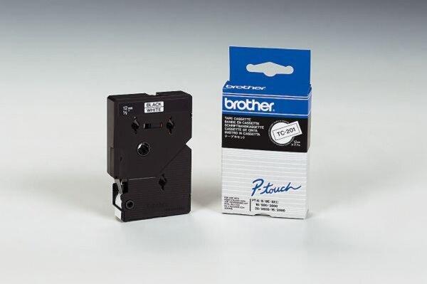 Actual product image Brother Tc-201 (1.20 cm, Black)