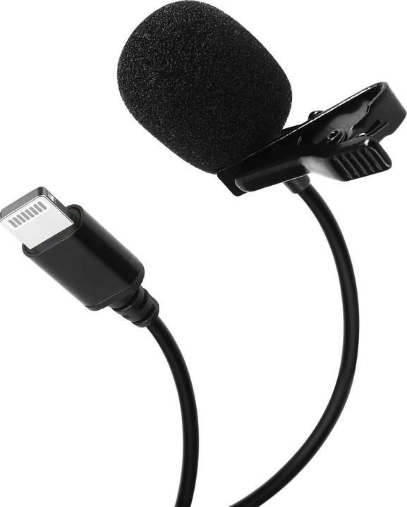 Actual product image Puluz Tie Microphone with Lightning connector