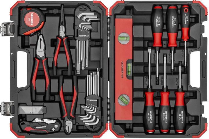 Actual product image Gedore Red red R38003043 Tool set measuring-cutting-screws 43 pieces (43 pieces)