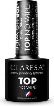 Claresa Top Shine No Wipe (Glitter, Argento, Vernice UV gel)