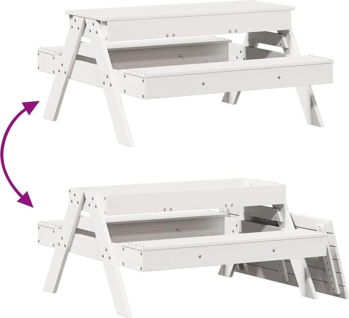 Image du produit VidaXL Table de pique-nique avec bac à sable pour les enfants