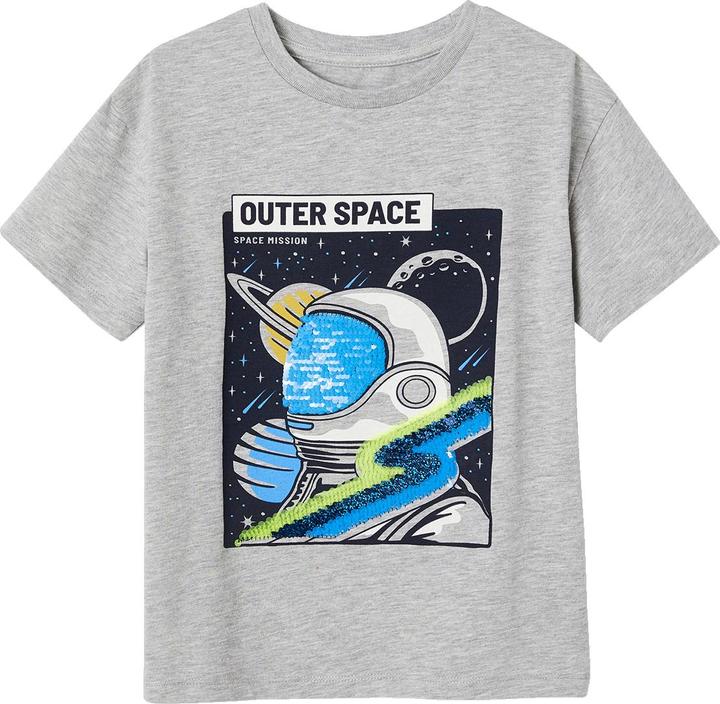 Actual product image Vertbaudet Boys' T-shirt with sequin motif (86)