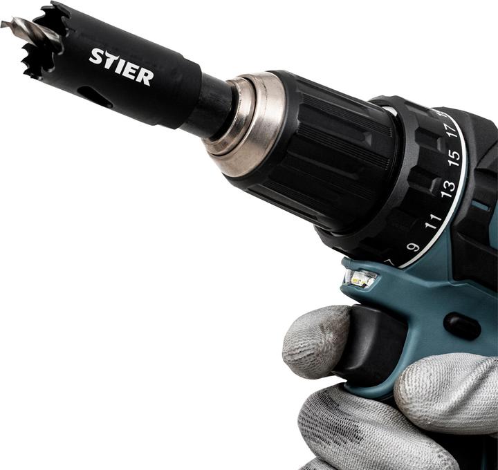 Actual product image Stier HSS-Co8 bi-metal hole saw set, 21-piece, 19 - 121 x 44 mm (121 mm)