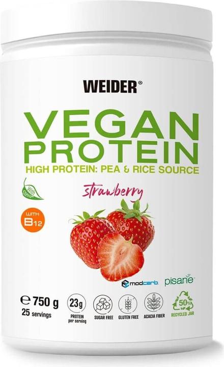 Image du produit Weider Protéines végétaliennes (Fraise, 750 g)