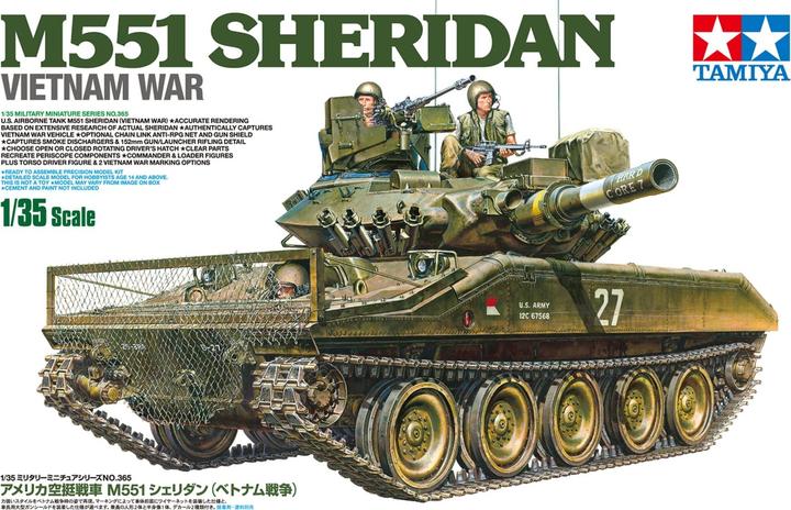 Actual product image Tamiya 1/35 U.S M551 Sheridan (Vietnam)
