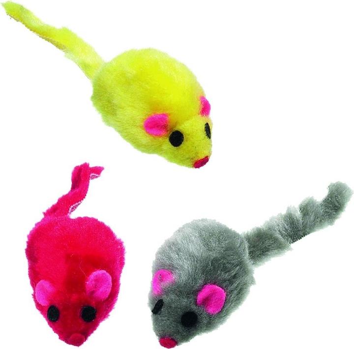 Actual product image Karlie Mice in fur look (Plush toy cat)