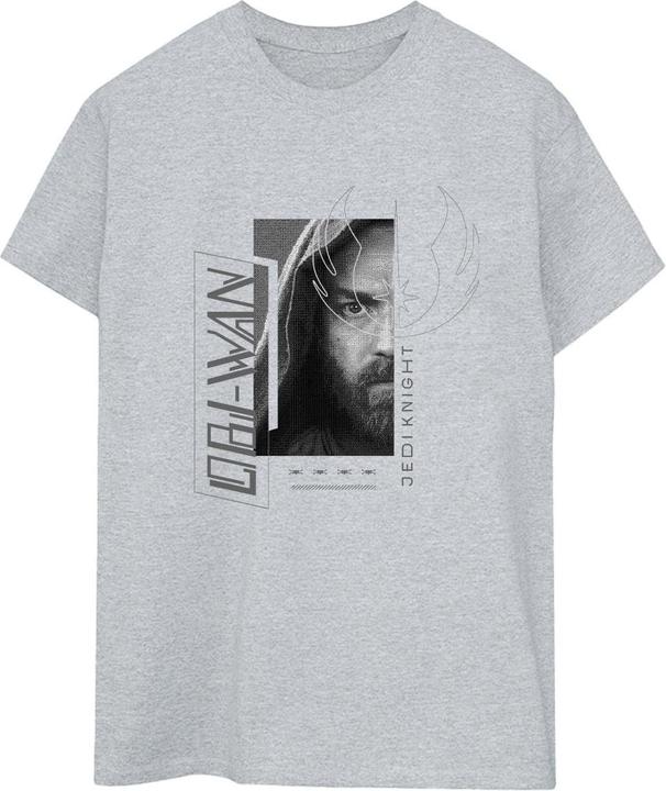 Actual product image Star Wars Womens/Ladies Obi-Wan Kenobi Jedi SciFi Collage Cotton Boyfriend T-Shirt (3XL)