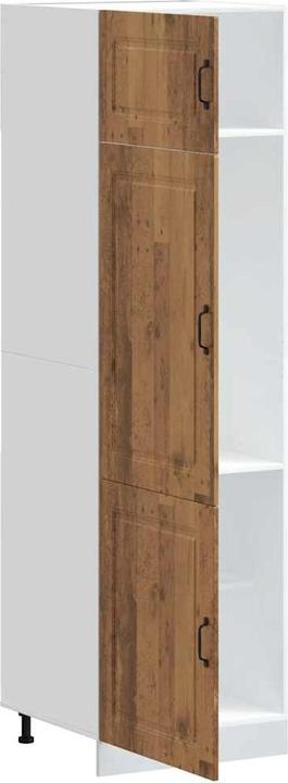 Image du produit VidaXL Armoire de cuisine Kalmar aspect vieux bois Matériau dérivé du bois Armoire de cuisine blanche (60 x 57 x 207 cm)