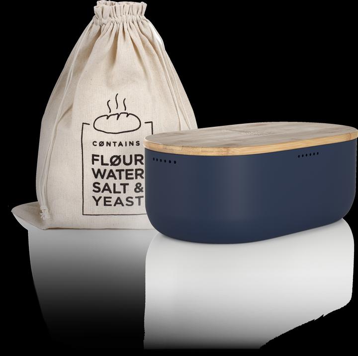 Actual product image Lars Nysøm Metal Bread Box with Linen Bread Bag