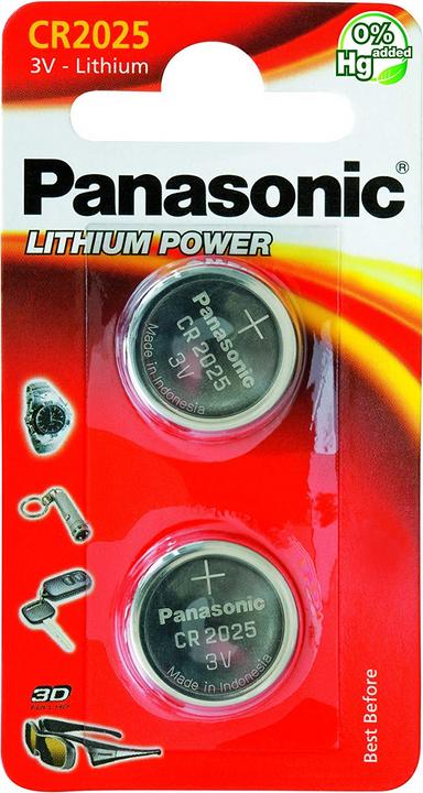 Immagine prodotto Panasonic Potenza al litio CR2025 (2 pz., CR2025, 165 mAh)
