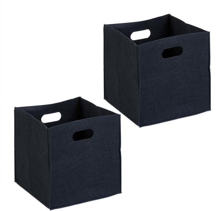 Relaxdays 2x Storage Boxes (2 x, 30 x 30 x 30 cm)