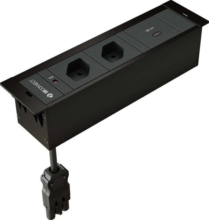 Image du produit Max Hauri CUBOBOX bloc multiprises noir S 3x 2x type 13 1x USB-C 60W (2 x, USB-C, Type 13, 0.30 m)