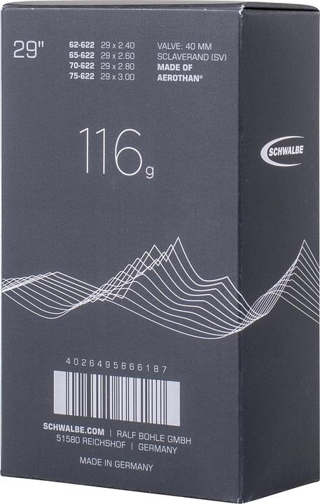 Actual product image Schwalbe Aerothane 29" MTB+ (Presta (SV), 29", 40 mm)