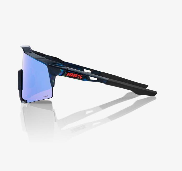 Actual product image 100% Glasses Speedccraft -Black Holographic -Hiper Blue Multilayer Mirro (Black, Ice blue)