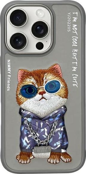 Image du produit Nimmy case iPhone 16 Pro 6.3" gray Glasses Cool Cat (Apple iPhone 16 Pro)