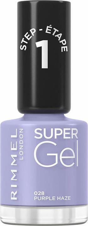 Immagine prodotto Rimmel London Rimmel - Super Gel STEP1 - Smalto per unghie in gel 12 ml 028 Purple Haze (028 Purple Haze, Smalto per unghie effetto gel)