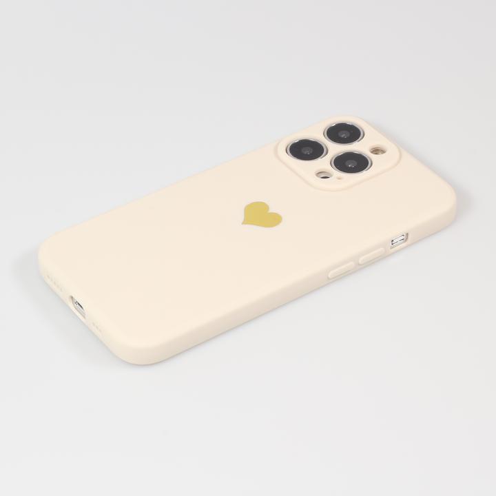 Actual product image PhoneLook Cover Silicone Mat Heart gold (Apple iPhone 13 Pro Max)