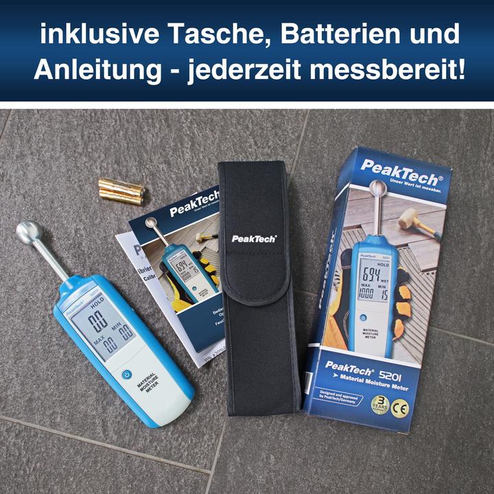 Produktbild Peaktech P 5201 Materialfeuchtemessgerät