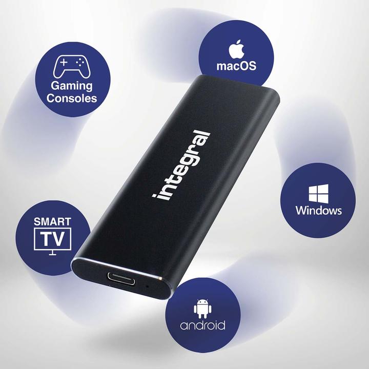 Actual product image SlimXpress Portable SSD 1 TB Black (1000 GB)