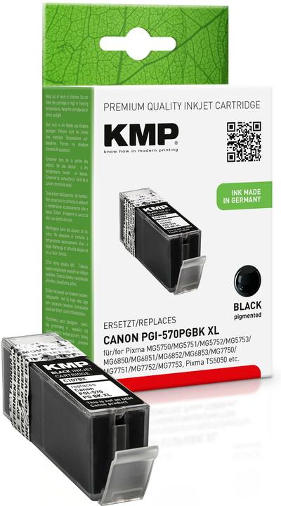 KMP C107BPIX Ink cartridge bw comp. with Canon PGI-570 XL PGBK (FC)