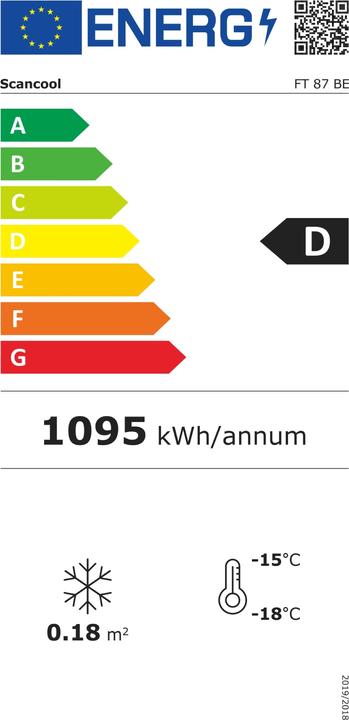 Label énergétique Scandomestic FT 87 BE (85 l)
